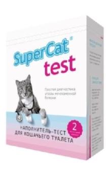 Supercat (Суперкэт) Test. Древесный наполнитель для диагностики мочекаменной болезни, 750 гр